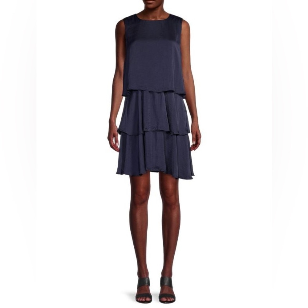 Sam Edelman Navy Blue Tiered Dress - 1X